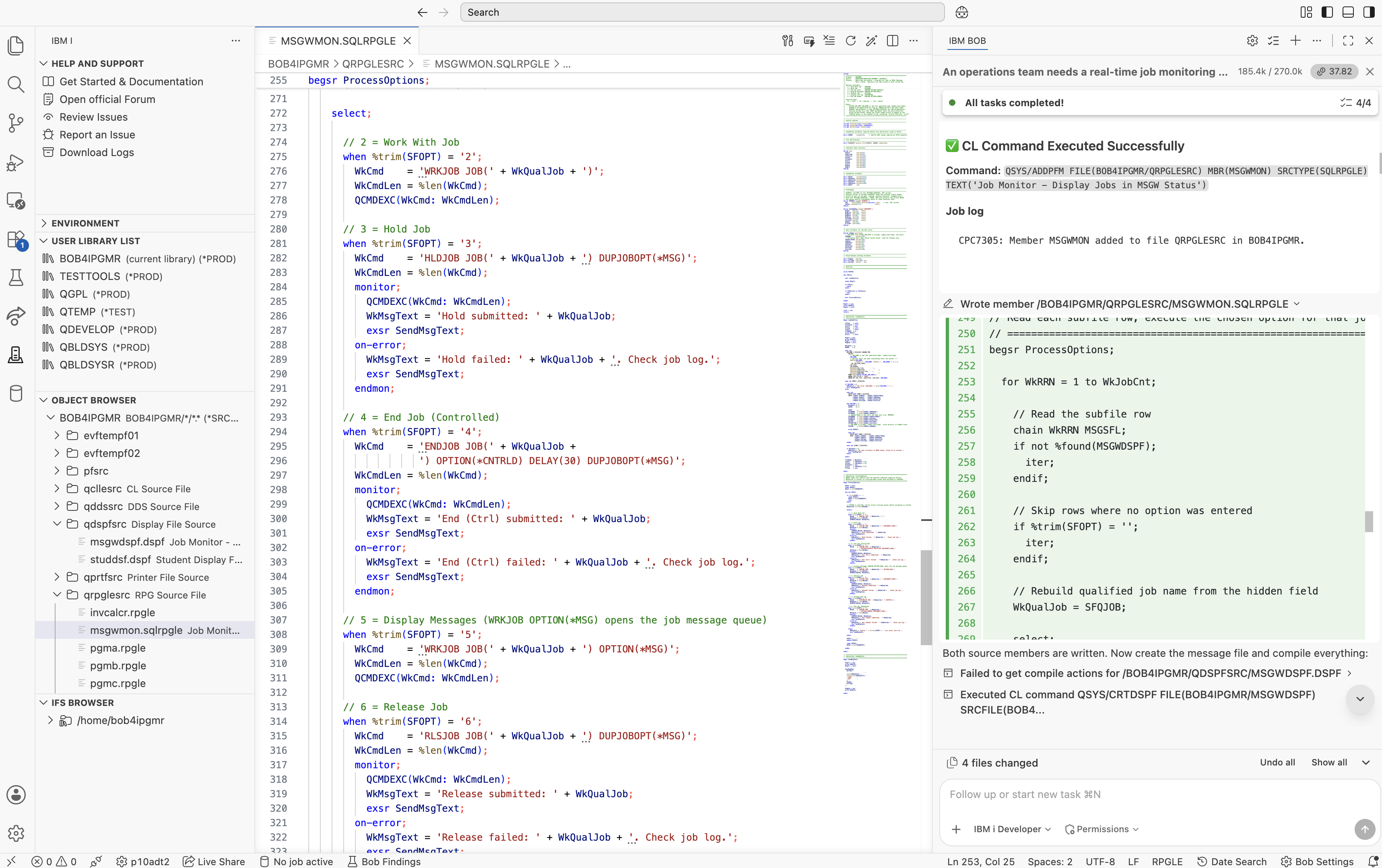 MSGWMON — ProcessOptions subroutine
